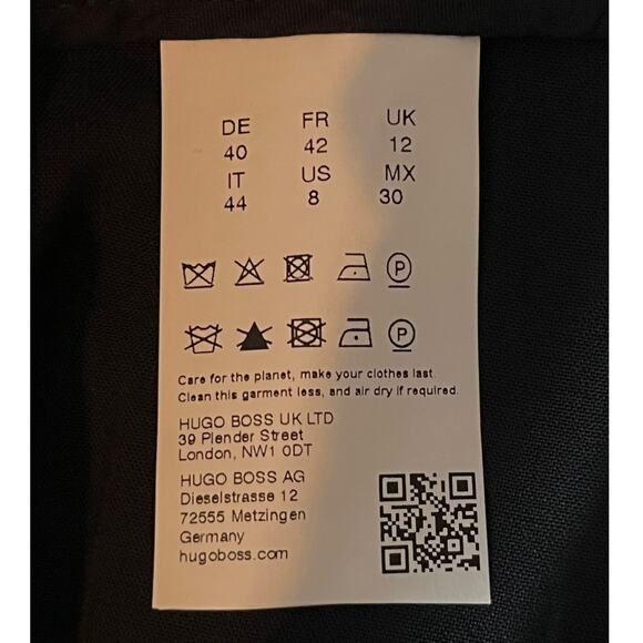 BOSS Hugo Boss Tulea side zip navy blue size 8 - Picture 5 of 5